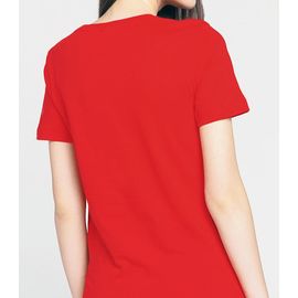 Футболка женская приталенная, 5XL, красный, Размер: 5XL, Цвет: красный, изображение 2