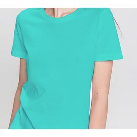 Футболка женская приталенная, 5XL, бирюзовый, Размер: 5XL, Цвет: бирюзовый