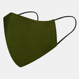 Маска многоразовая защитная из 100% хлопка на резинках, хаки, Цвет: хаки, Размер маски: универсальный