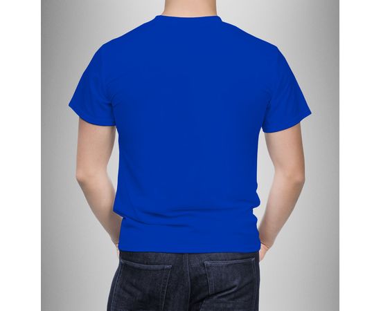 мужская футболка, 4XL размера, цвет синий, Размер: 4XL, Цвет: синий, изображение 2