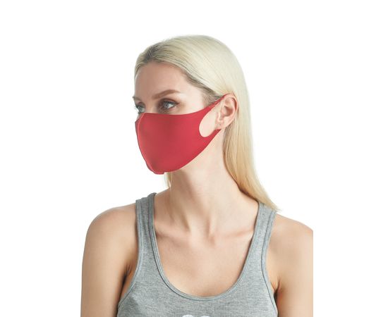 Трикотажная маска для нанесения логотипов, цвет красный, размер L-XL (окружность 55-63), Цвет: красный, Размер маски: L-XL (окружность 55-63), изображение 3